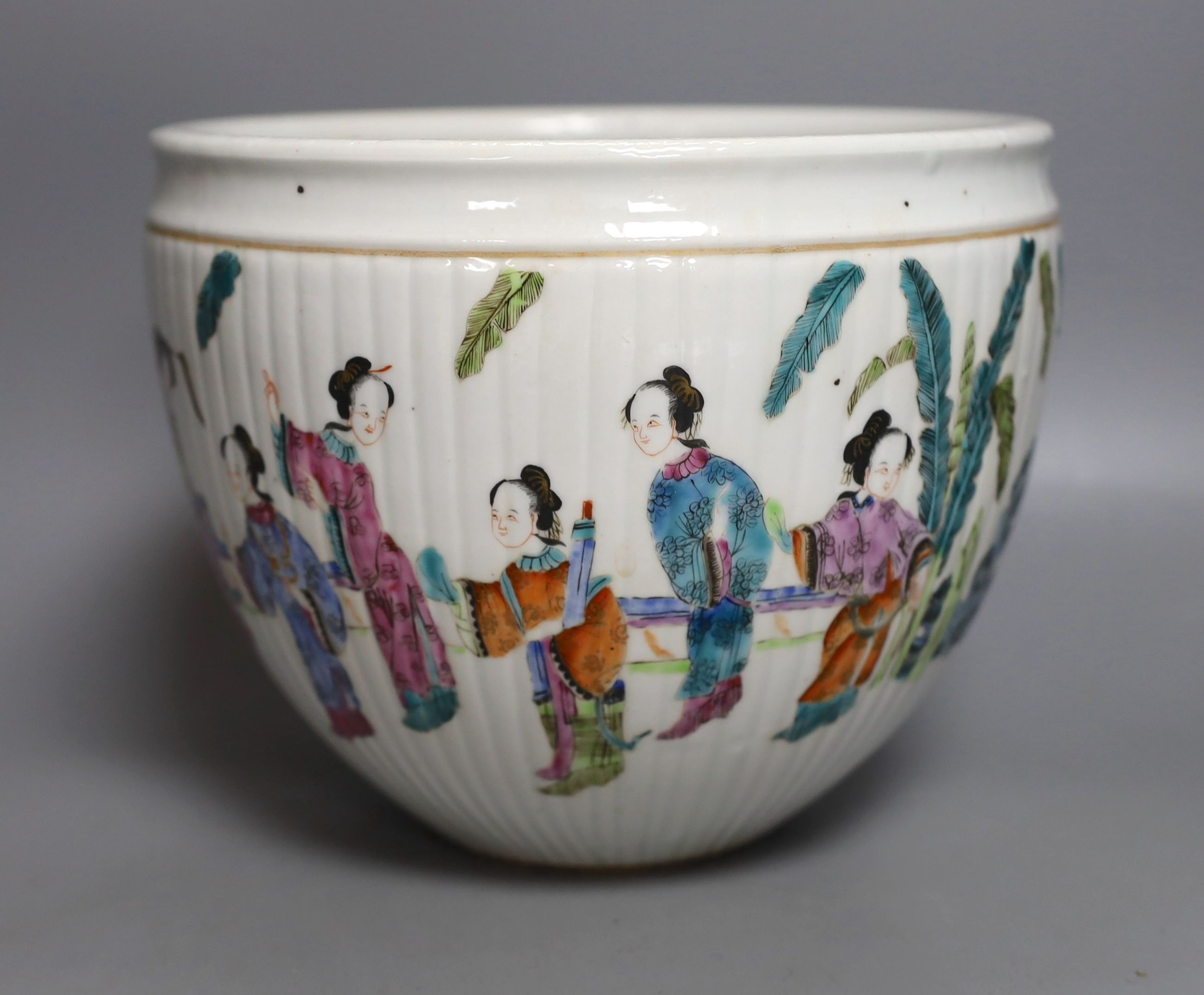 A Chinese famille rose jardiniere - 16cm tall